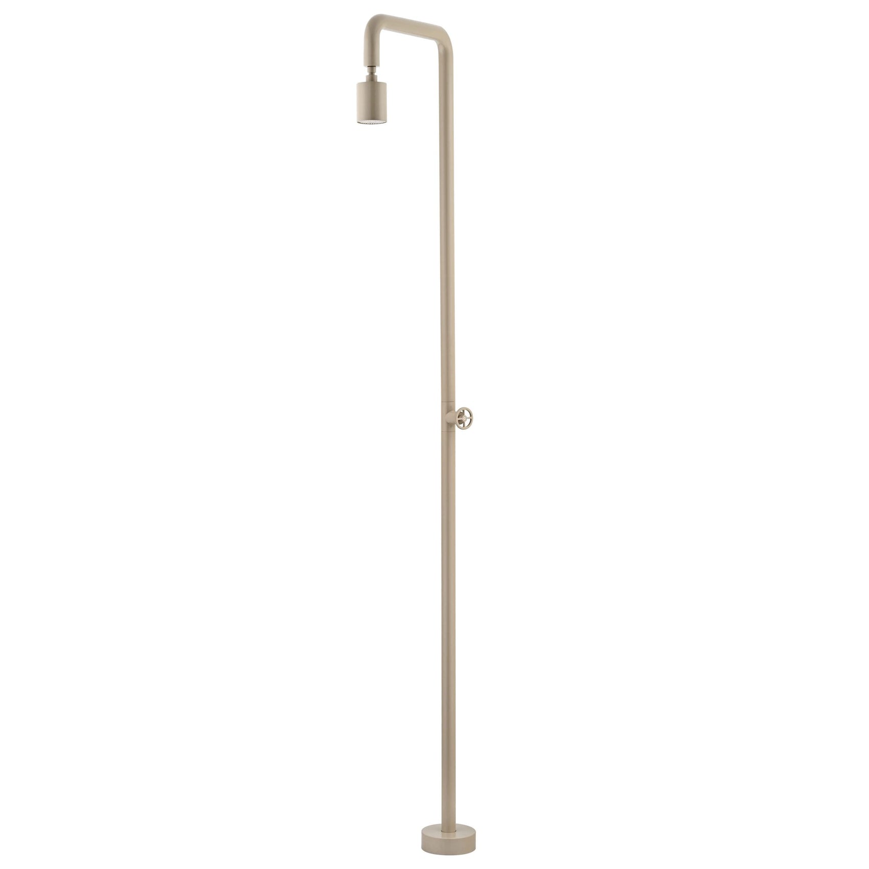 Doccia da esterno beige in acciaio inox 316 per piscina