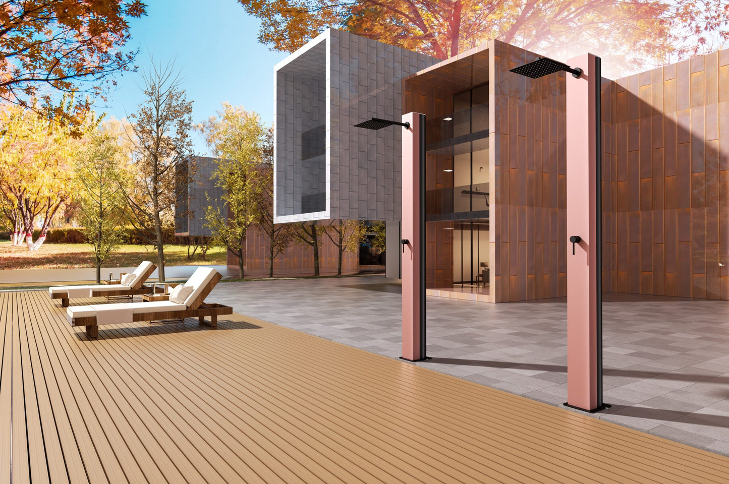 Doccia piscina inox 316 Phoenix eleganza e qualita per il tuo giardino