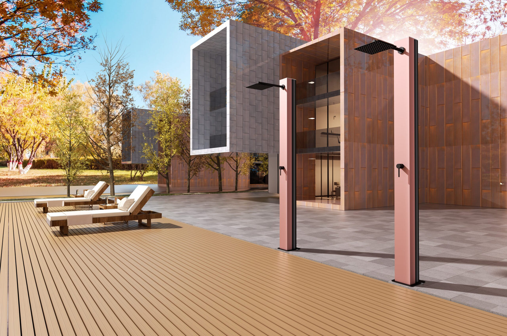 Doccia piscina inox 316 Phoenix eleganza e qualita per il tuo giardino