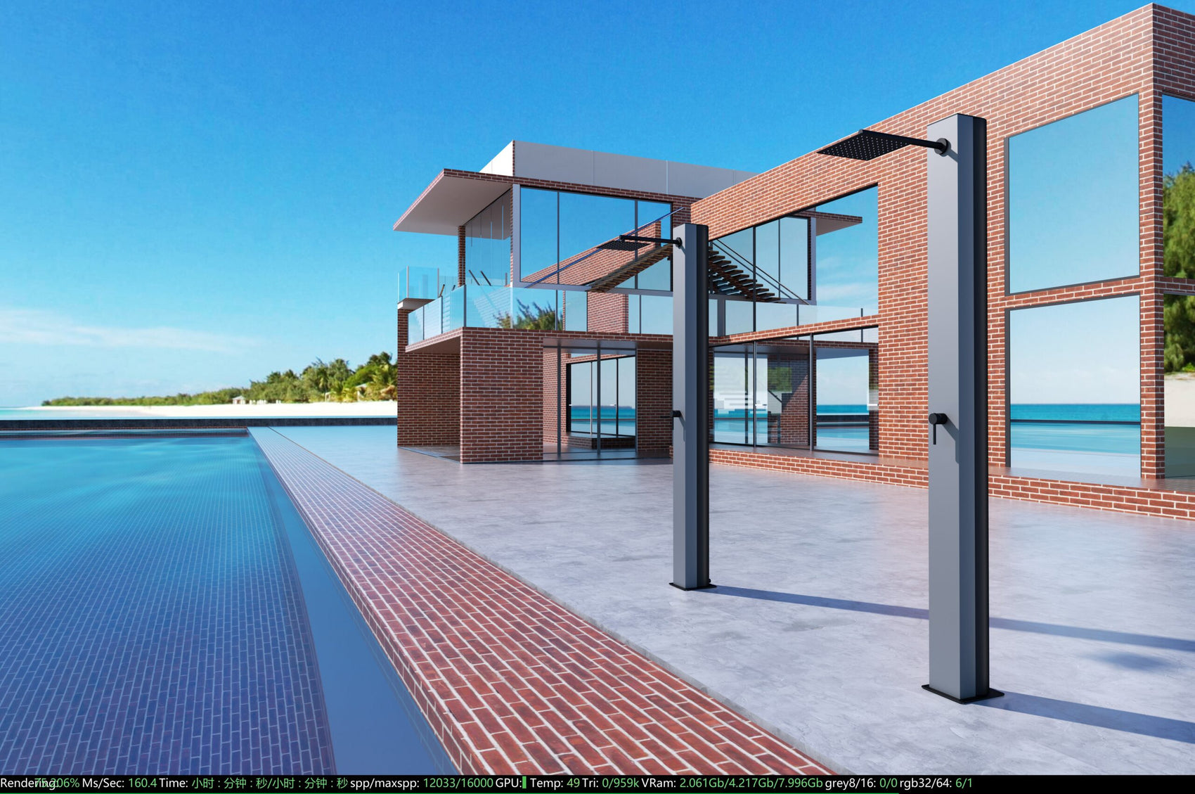 Doccia piscina Phoenix in acciaio 316 eleganza e resistenza
