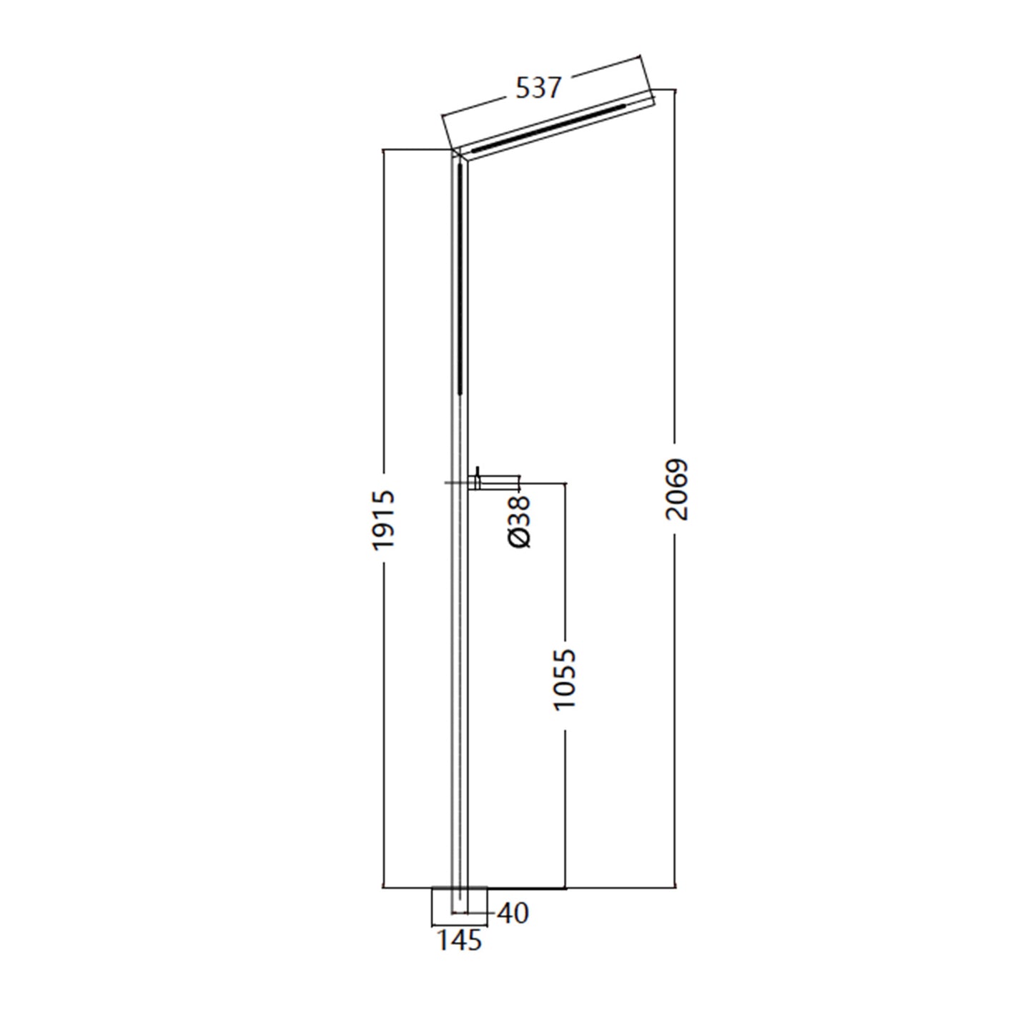 Doccia piscina acciaio 316 SENSE design moderno e resistente
