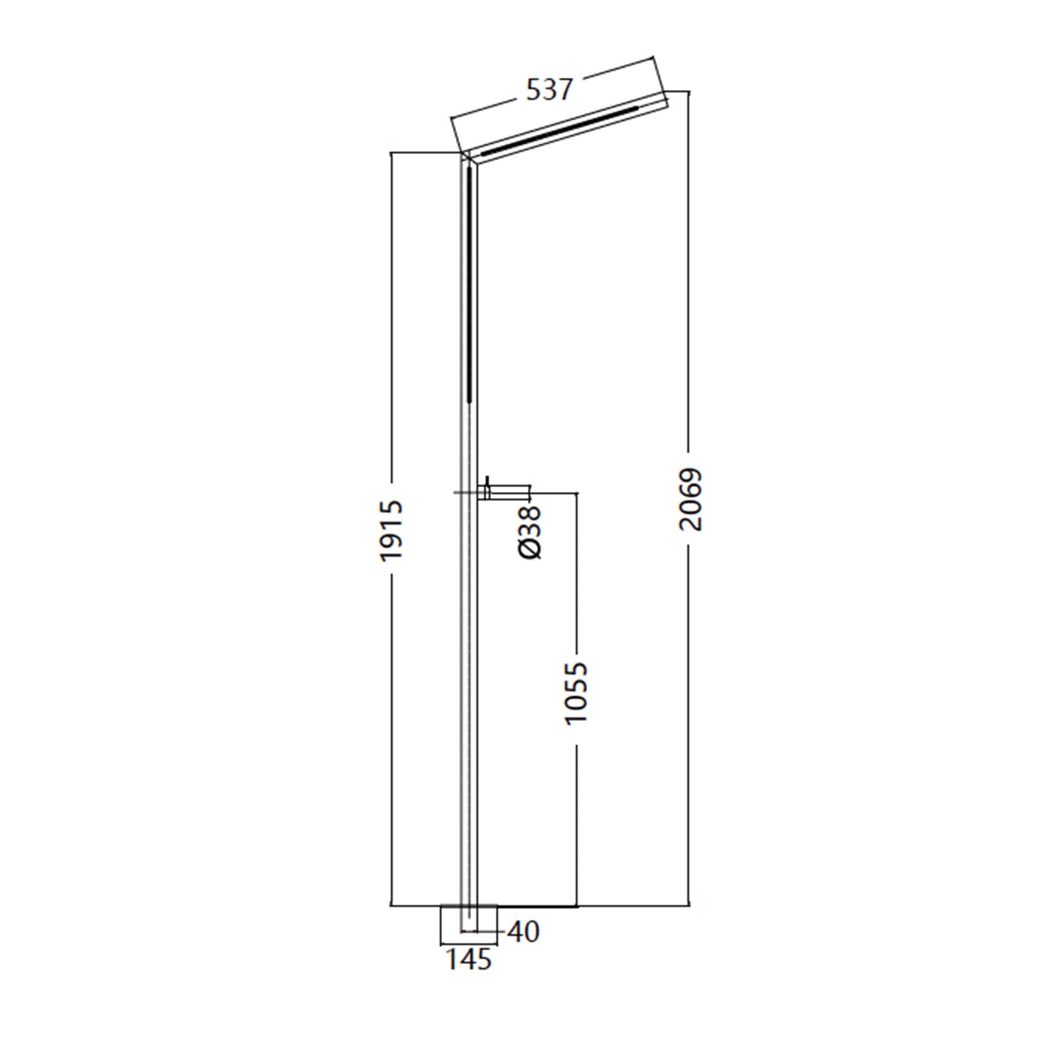 Doccia piscina acciaio 316 SENSE design moderno e resistente