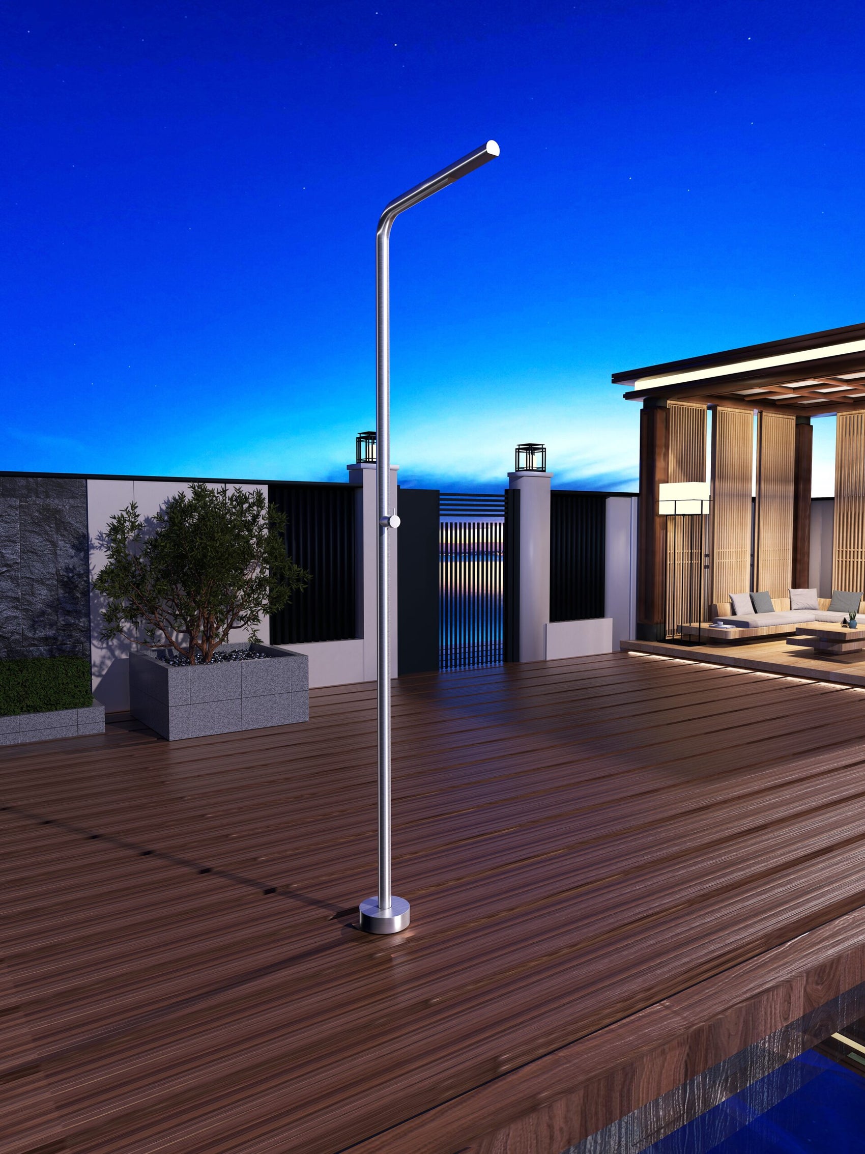 Doccia piscina IMEX TEXAS in acciaio 316 eleganza e resistenza per esterni