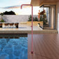 Doccia piscina UTAH in acciaio 316 rosa eleganza e resistenza per il tuo giardino