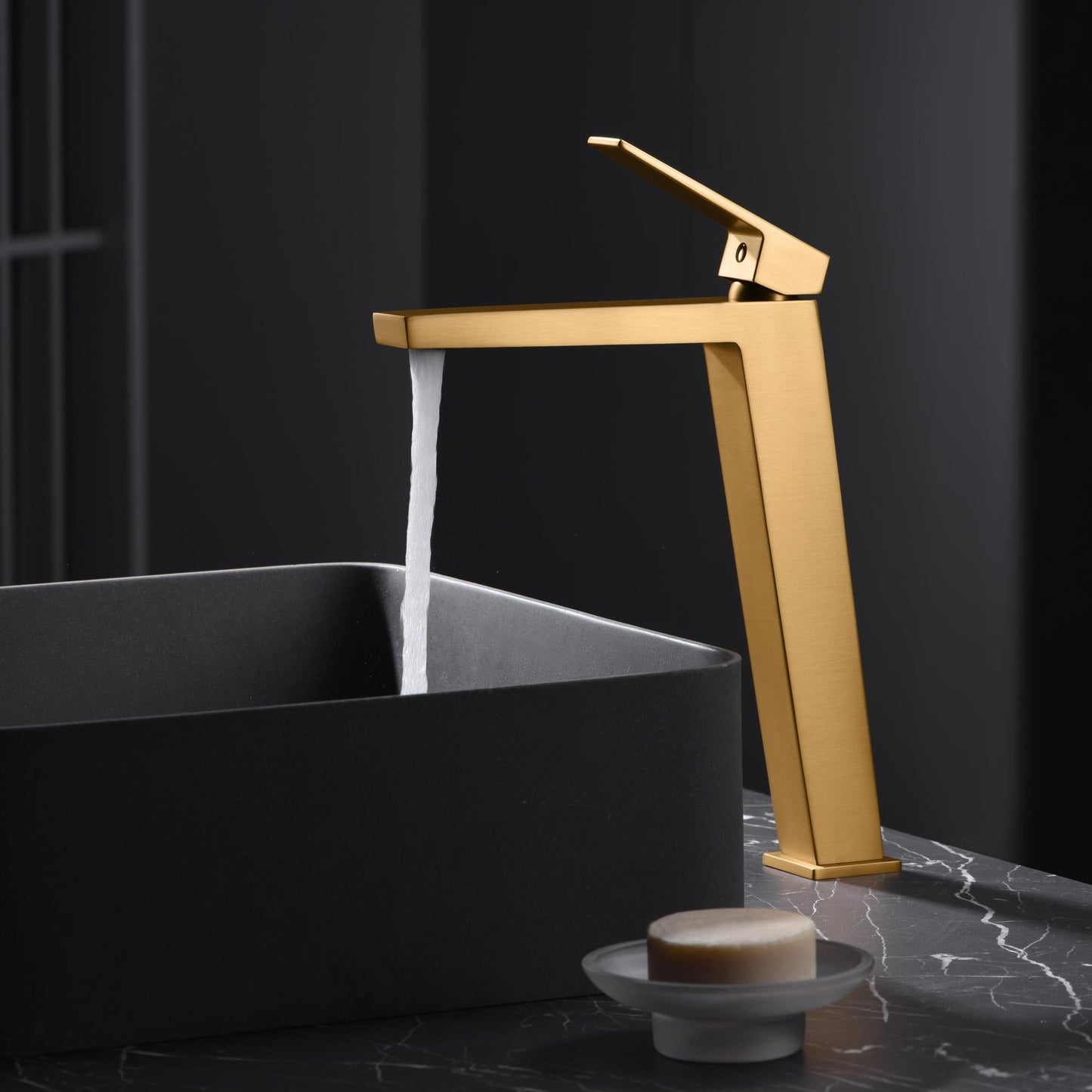miscelatore lavabo alto oro spazzolato imex eleganza qualita e durata