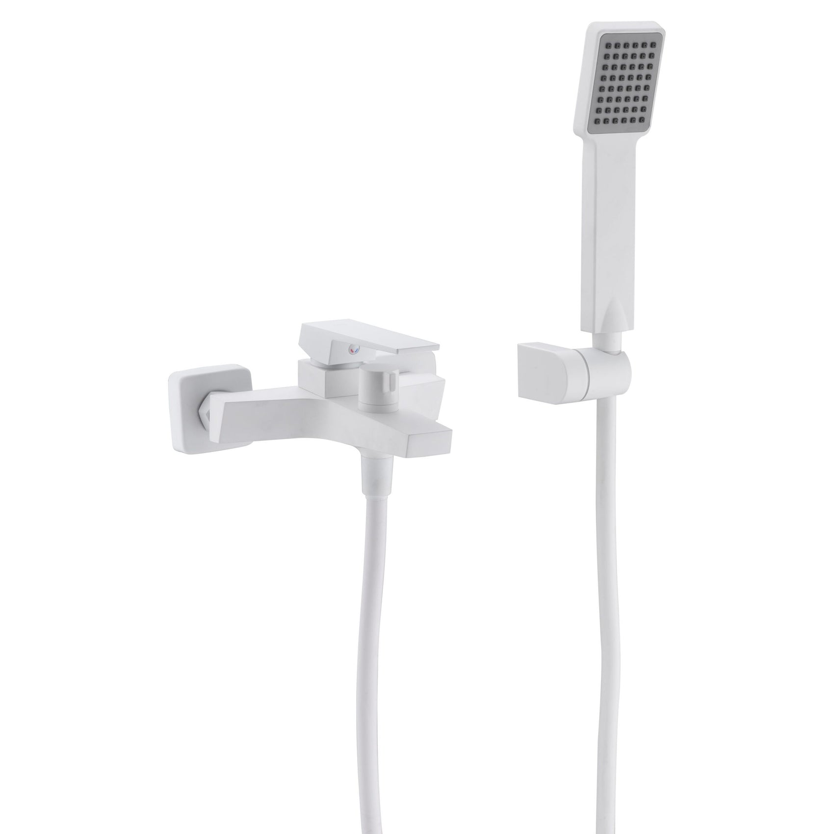 rubinetto vasca doccia design elegante in ottone bianco opaco – acquista ora