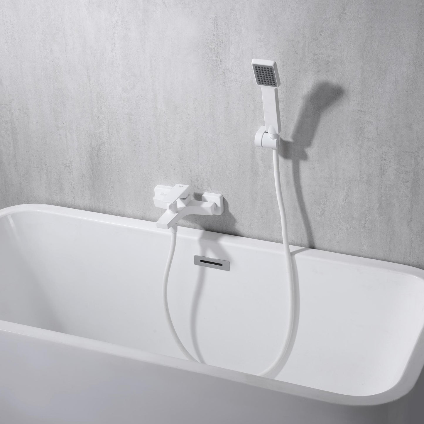 rubinetto vasca doccia design elegante in ottone bianco opaco – acquista ora