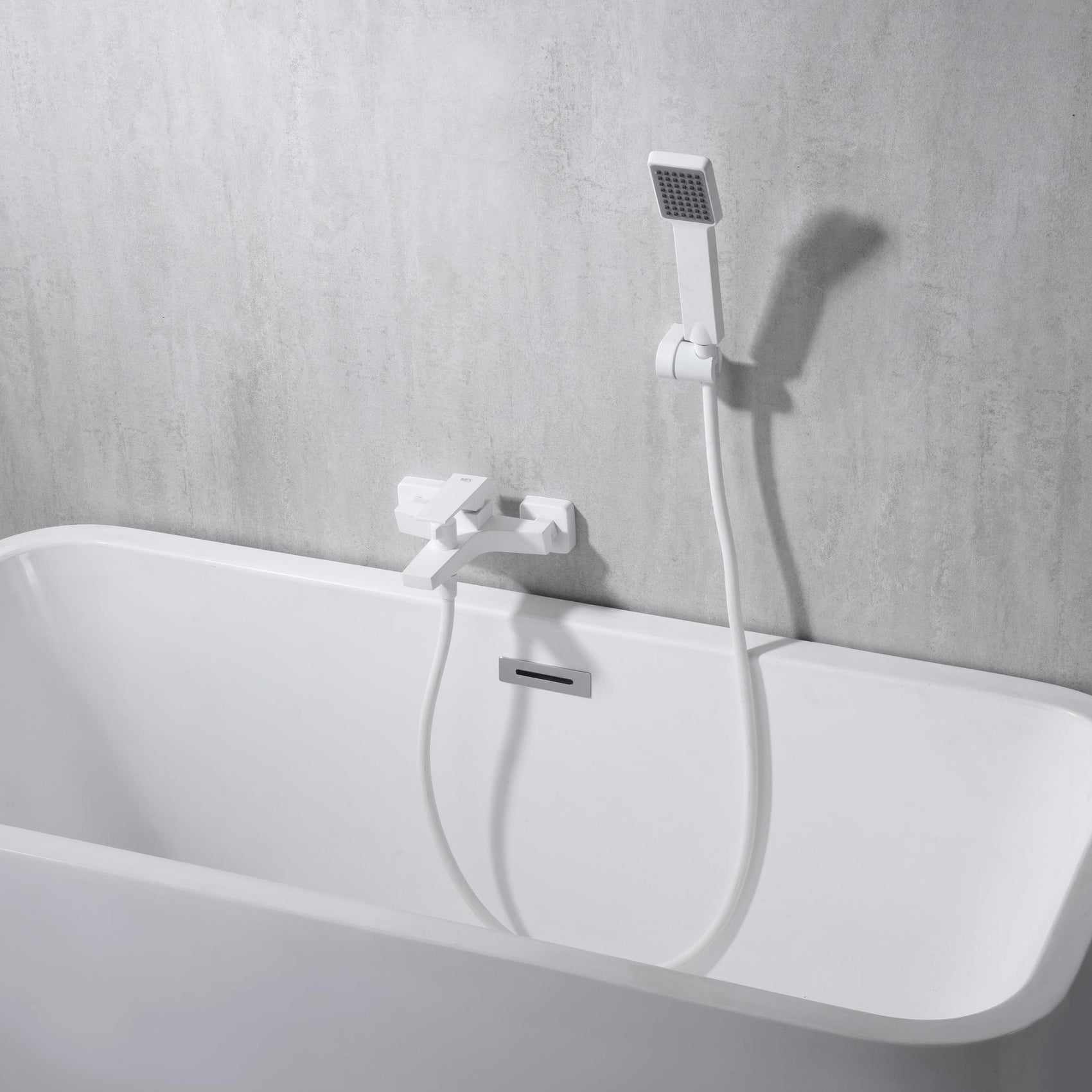 rubinetto vasca doccia design elegante in ottone bianco opaco – acquista ora