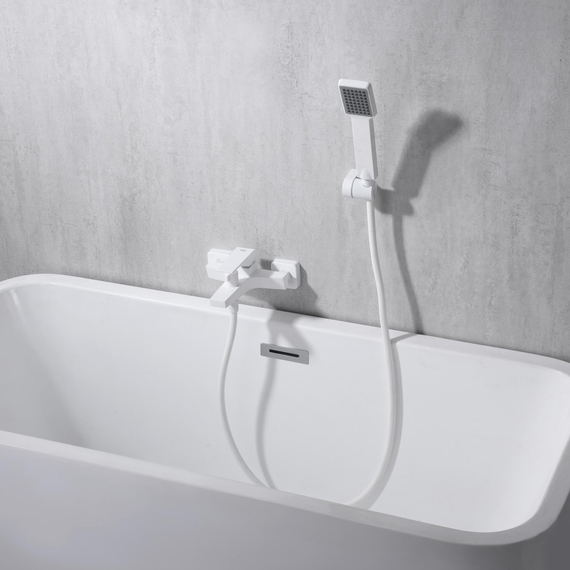rubinetto vasca doccia design elegante in ottone bianco opaco – acquista ora