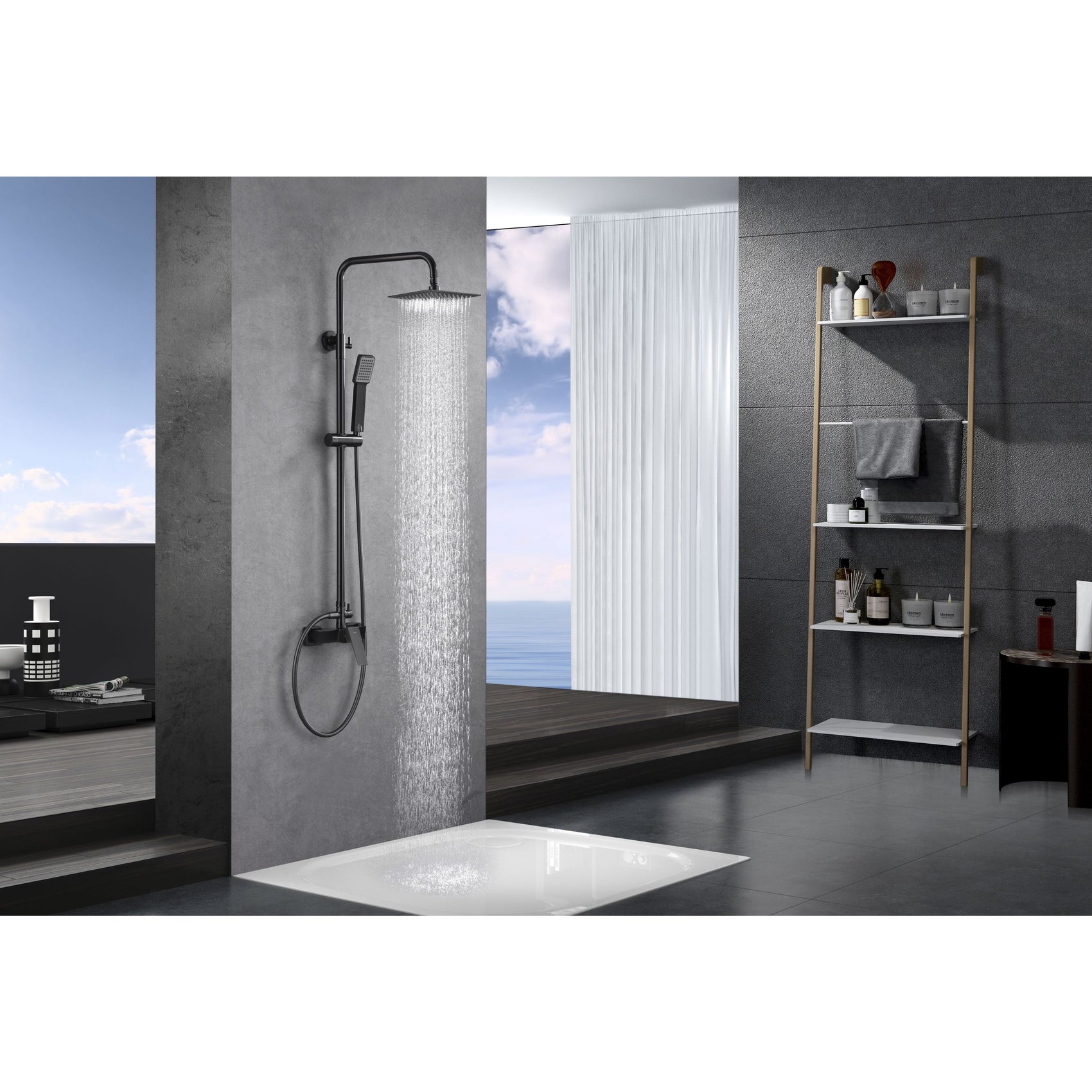 Set doccia monocomando Art nero canna di fucile eleganza e qualita acquista ora