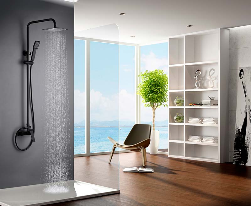 set doccia art nero opaco imex eleganza qualita e durata garantite