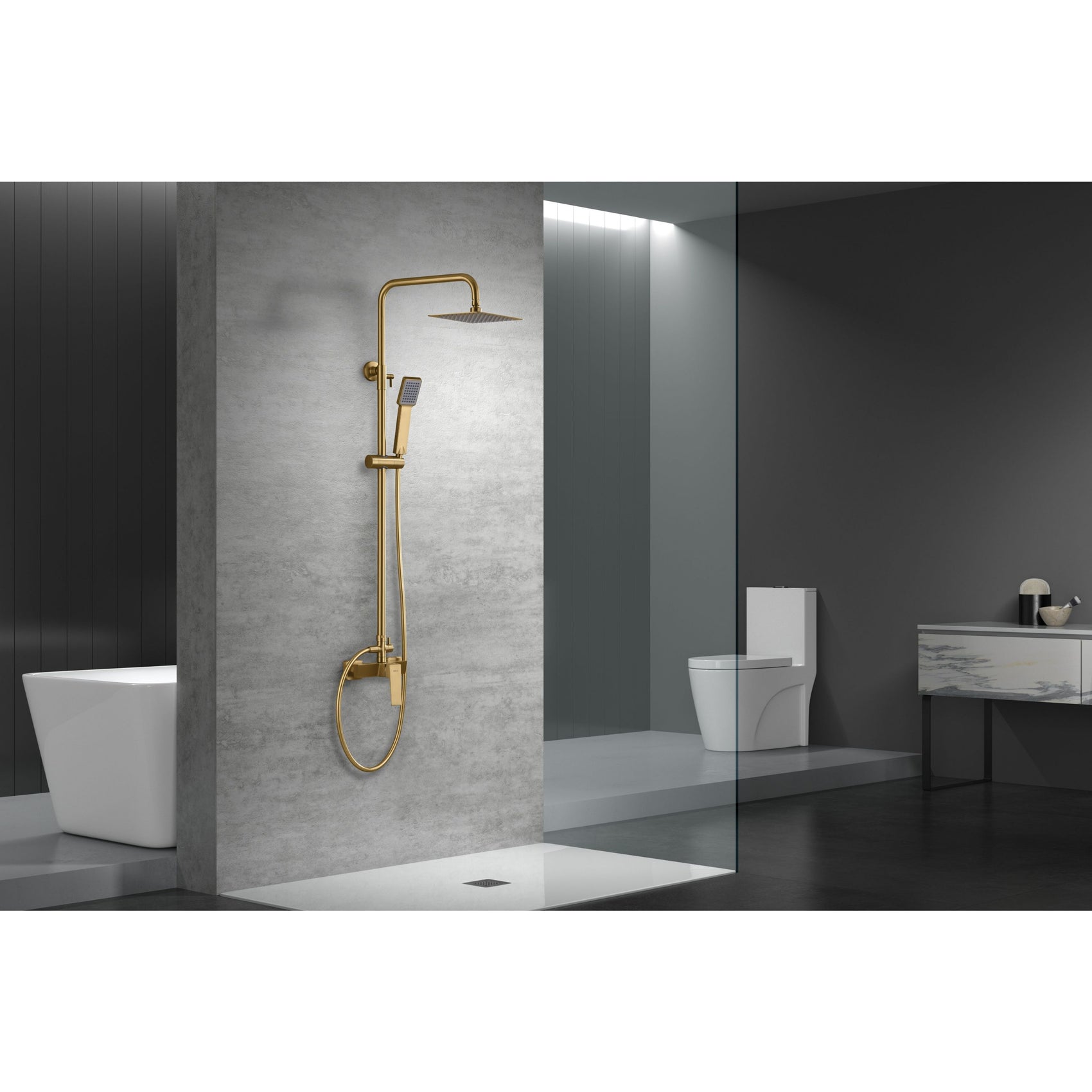 Set doccia monocomando Imex Art oro spazzolato eleganza e qualita premium