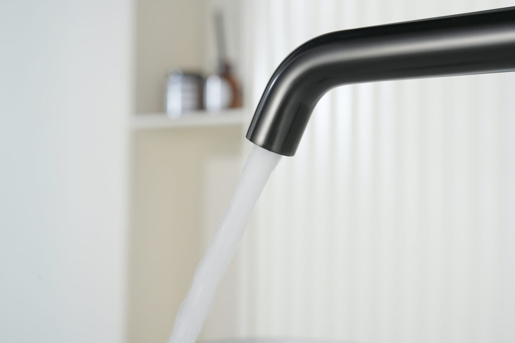 Imex grifo mezclador de lavabo alto PVD gris plomo elegante y resistente