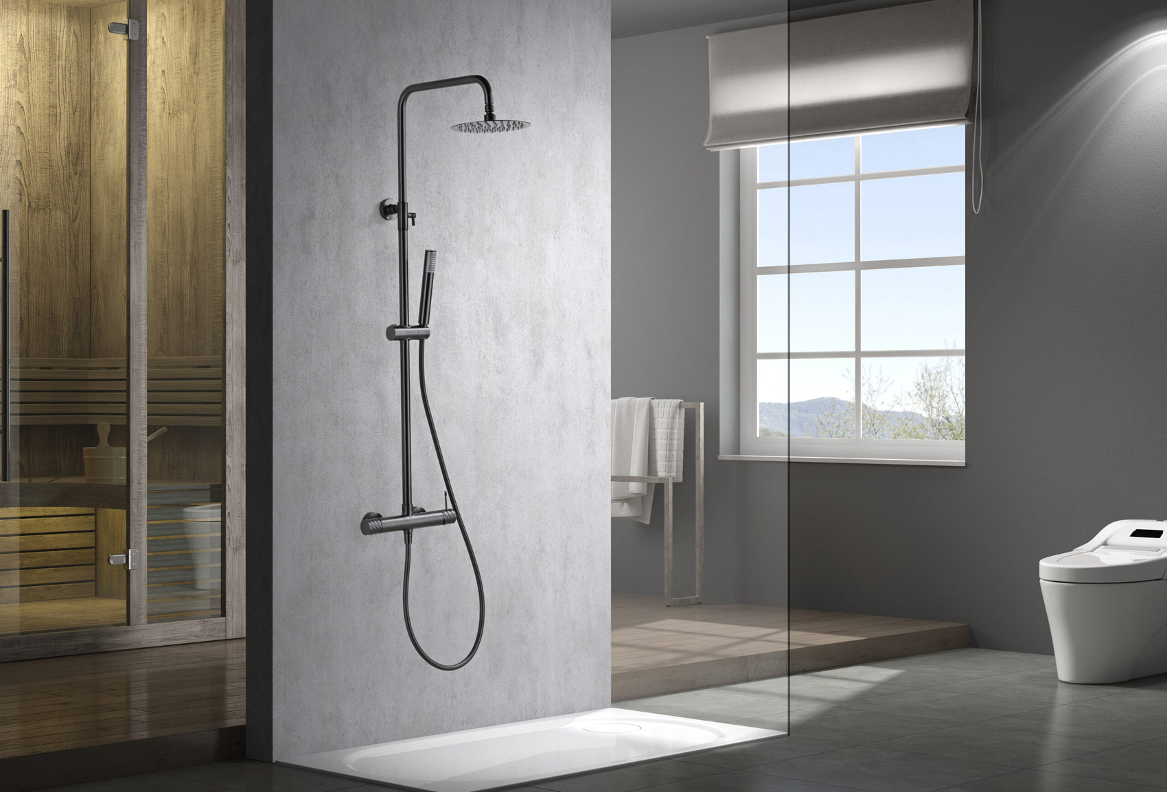 Set doccia monocomando imex in ottone pvd elegante e resistente