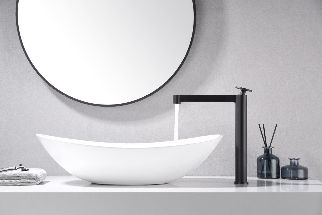 Miscelatore monocomando alto per lavabo