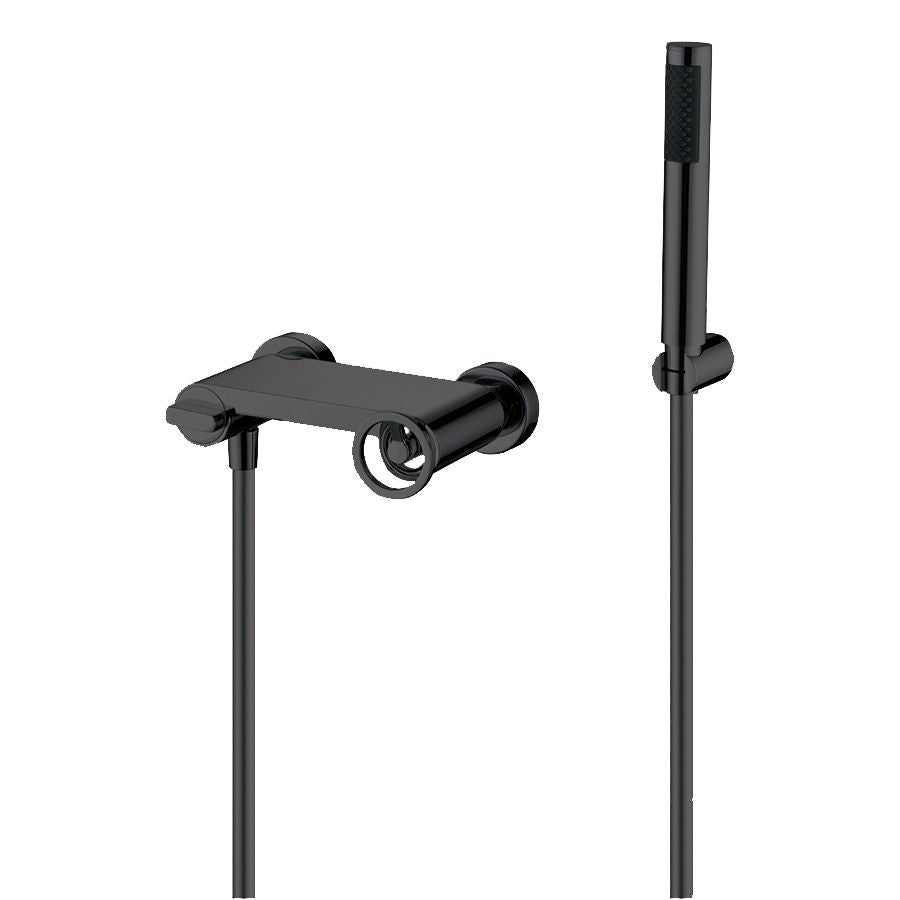 Set doccia monocomando Olimpo nero opaco