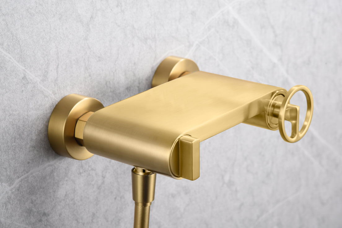 Set doccia monocomando Olimpo oro spazzo