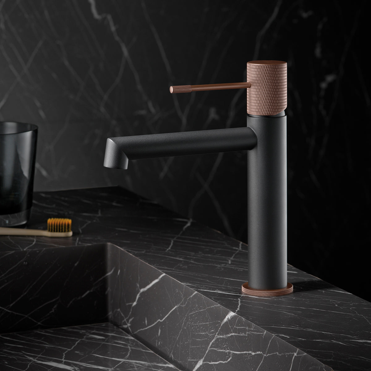 Miscelatore lavabo Line grigio opaco cha