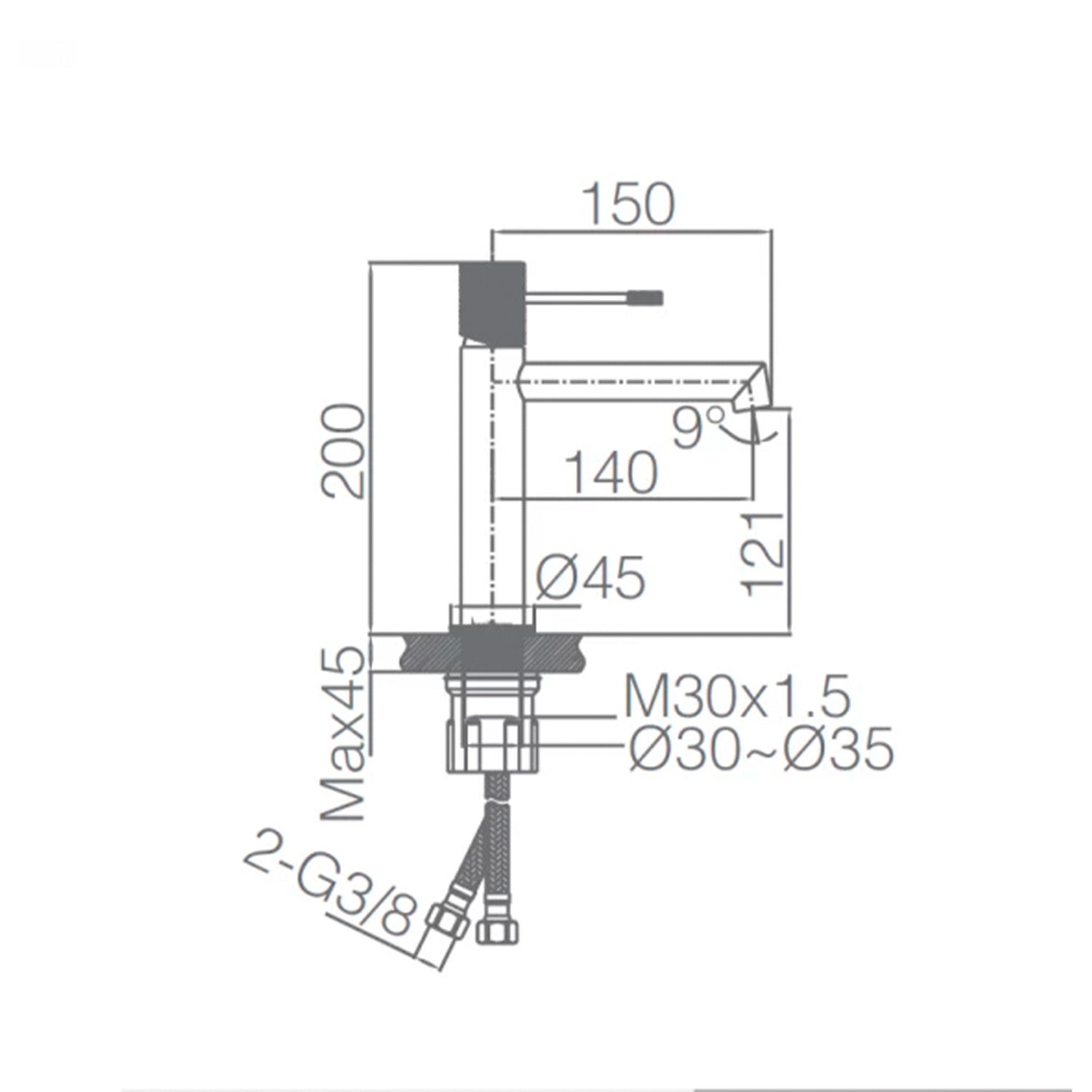miscelatore imex linea bdd038 1gc grigio opaco qualita e sti