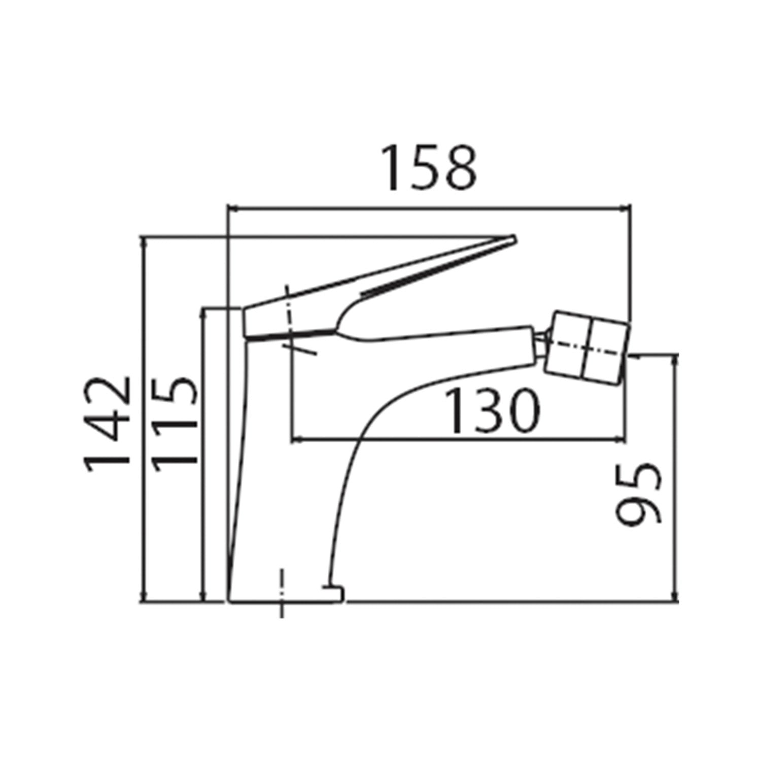 Miscelatore monocomando per bidet Delos