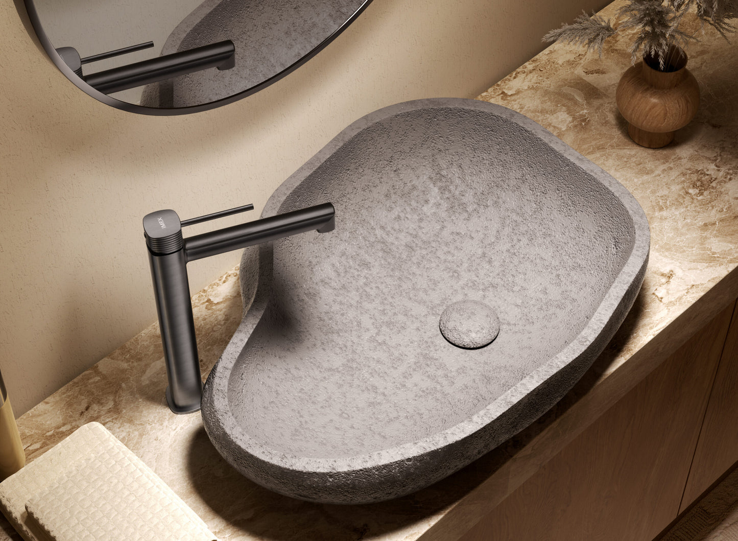MISCELATORE MONOCOMANDO PER LAVABO ALTO