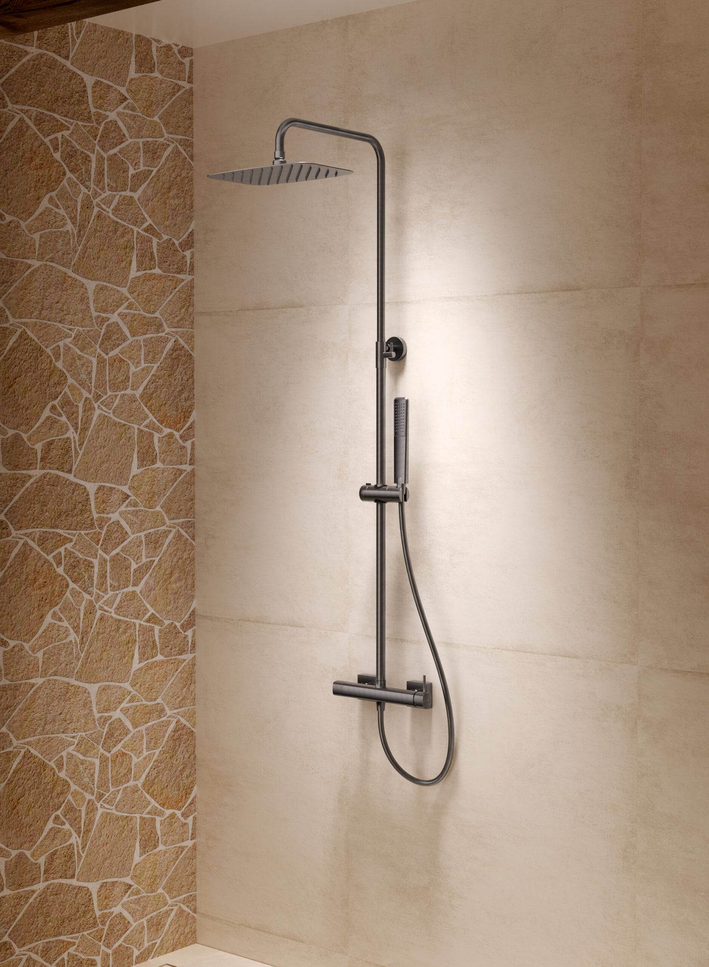 SET DOCCIA MONOCOMANDO FIRENZE NERO OPAC