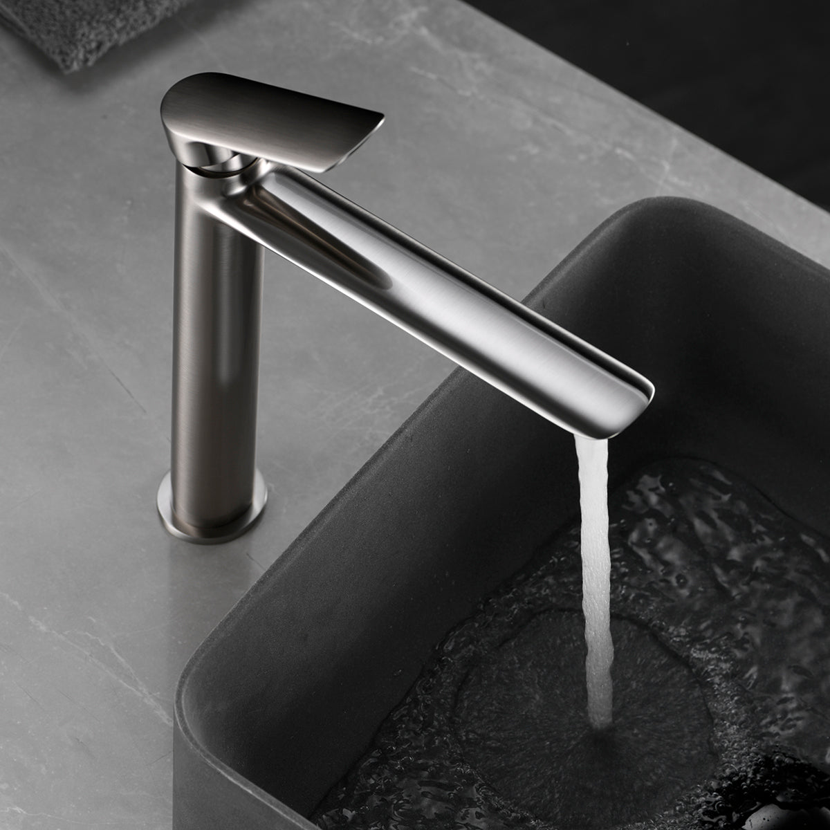 Miscelatore lavabo alto Ural nikel spazz