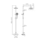 Colonna doccia miscelatore Ural nikel sp