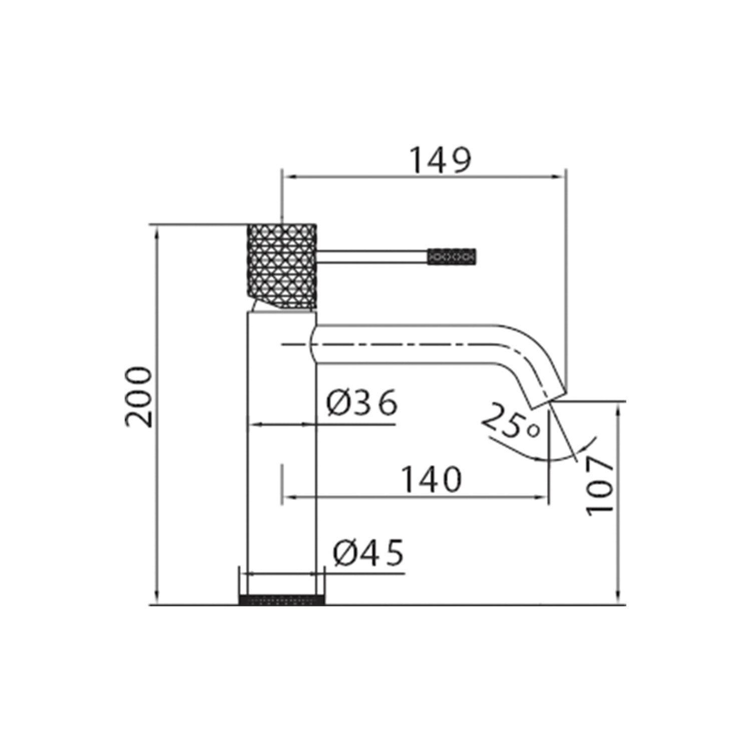 Miscelatore monocomando per lavabo Genov