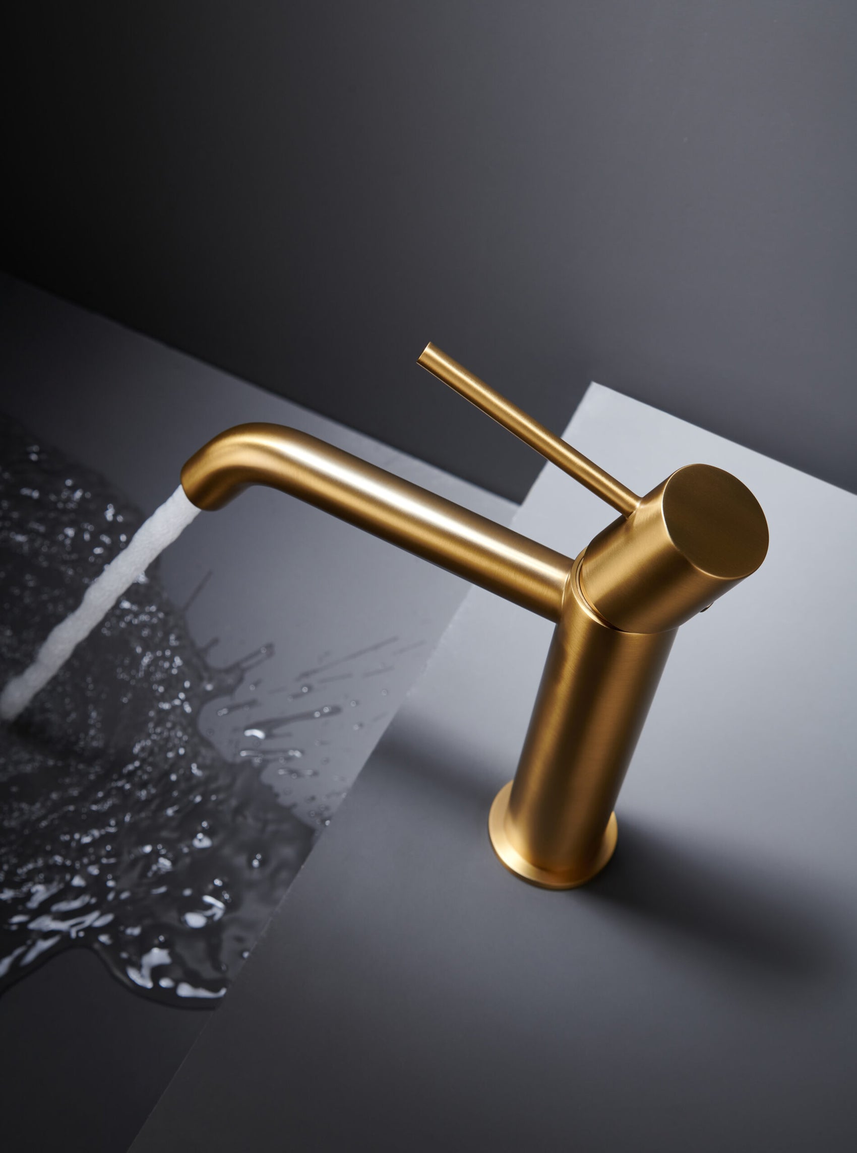 Miscelatore lavabo Monza oro spazzolato