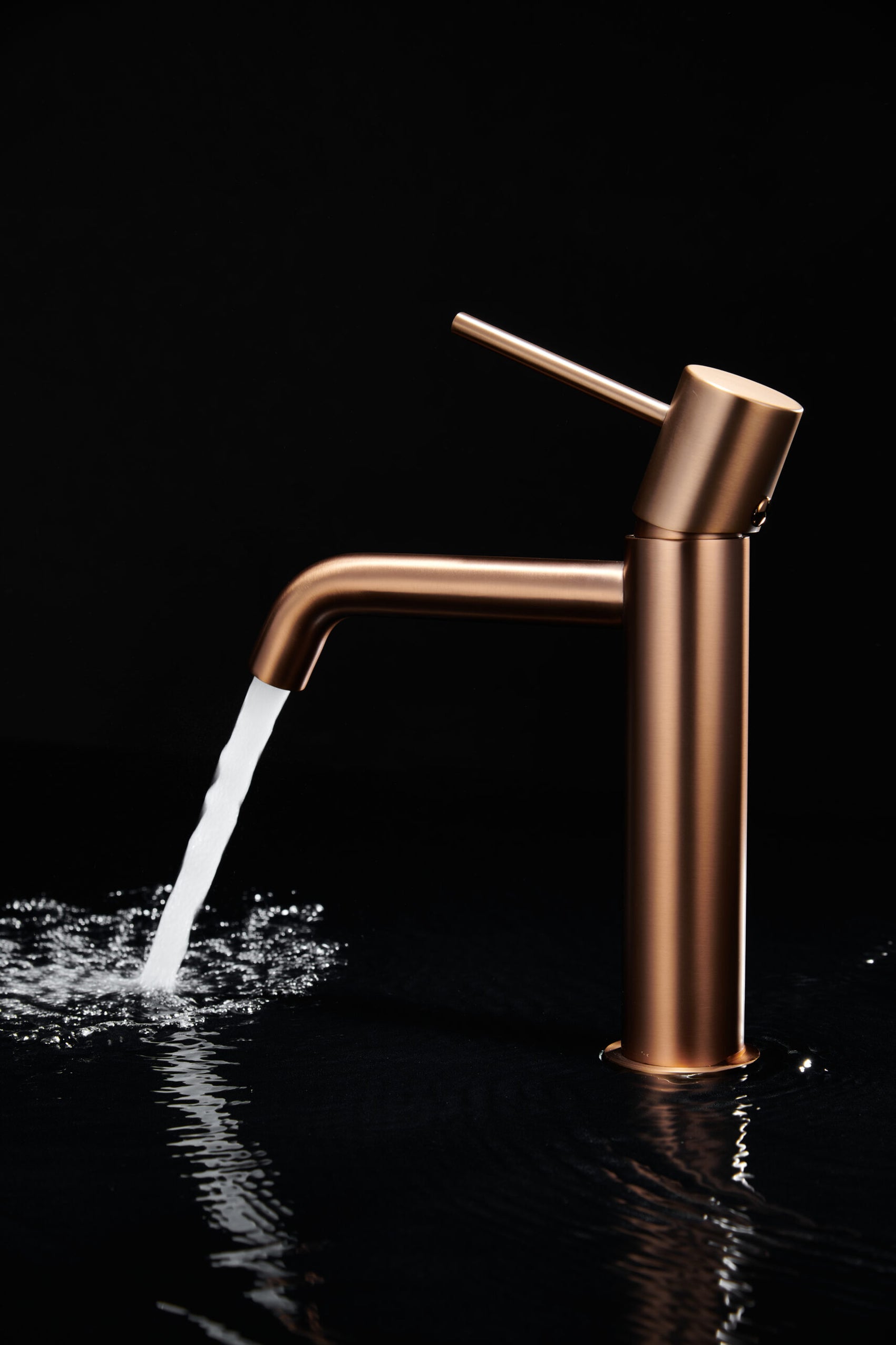 Miscelatore lavabo Monza oro rosa spazzo
