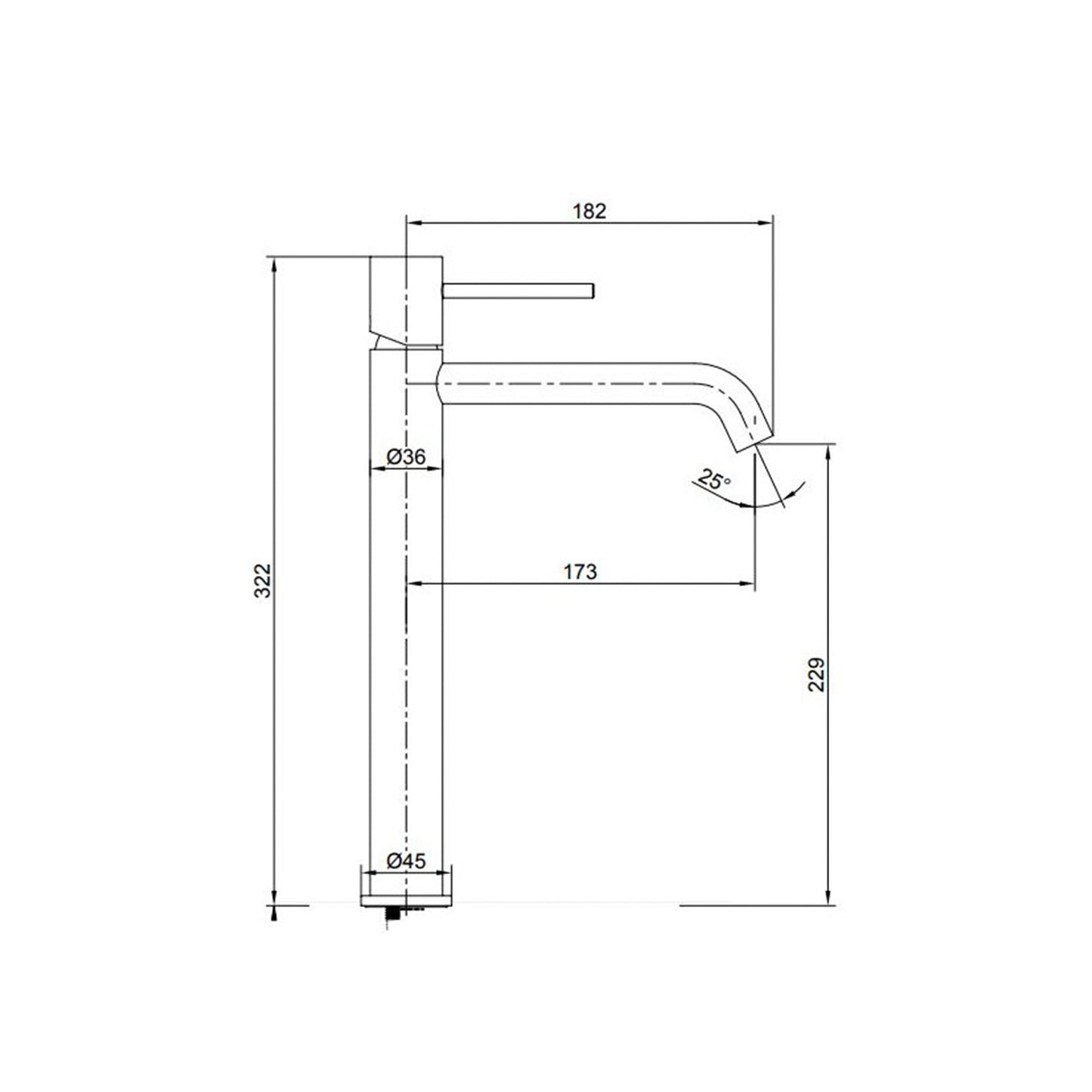 Miscelatore lavabo alto Monza black gun