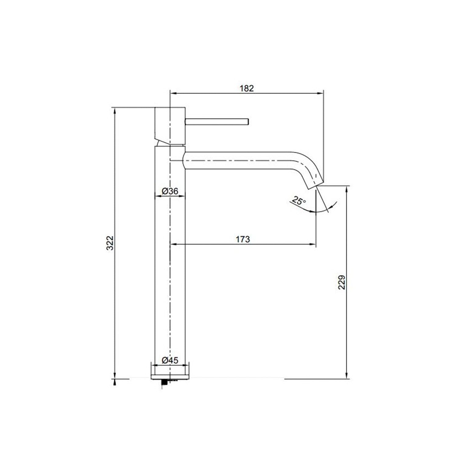 Miscelatore lavabo alto Monza black gun
