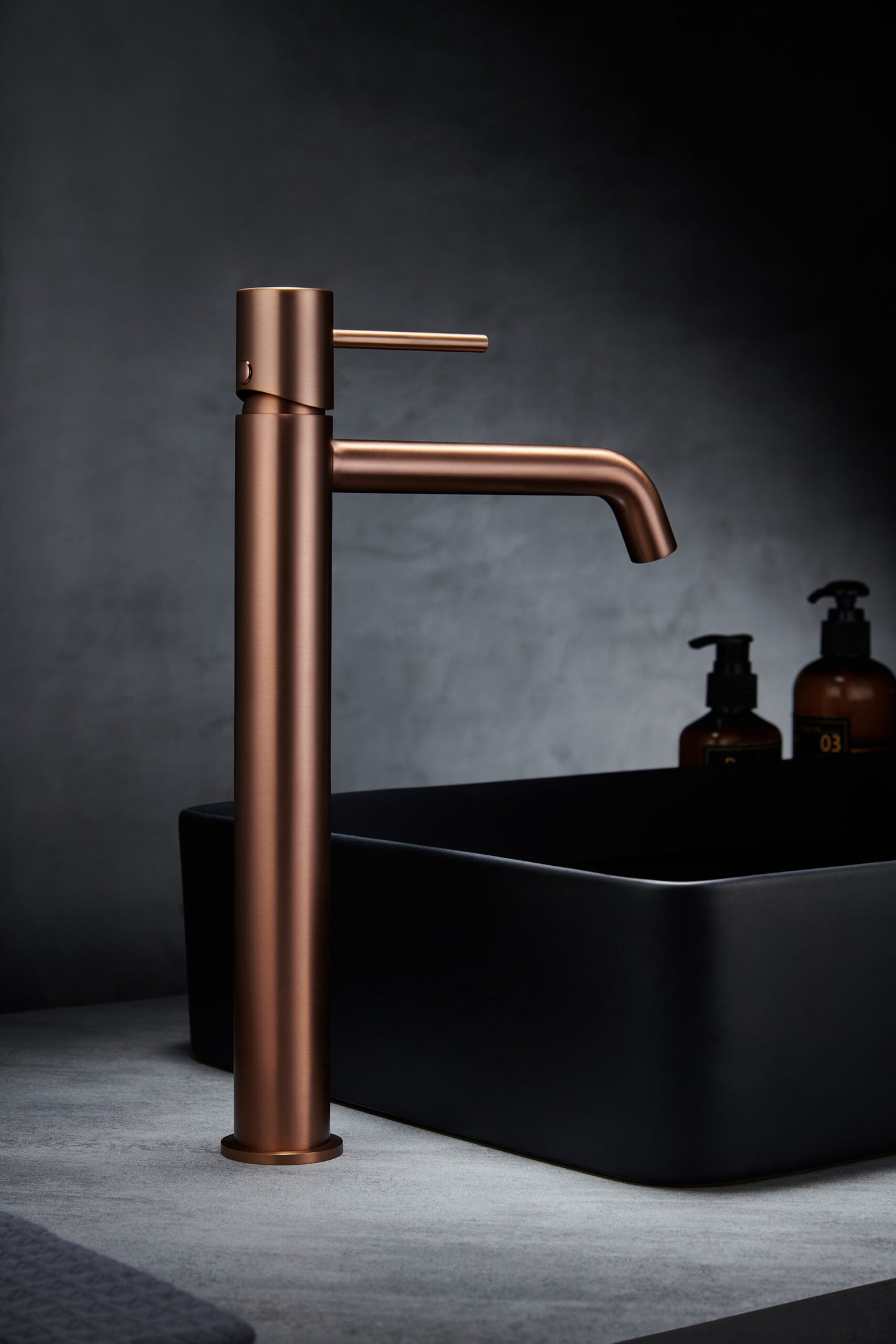 Miscelatore lavabo alto Monza oro rosa s