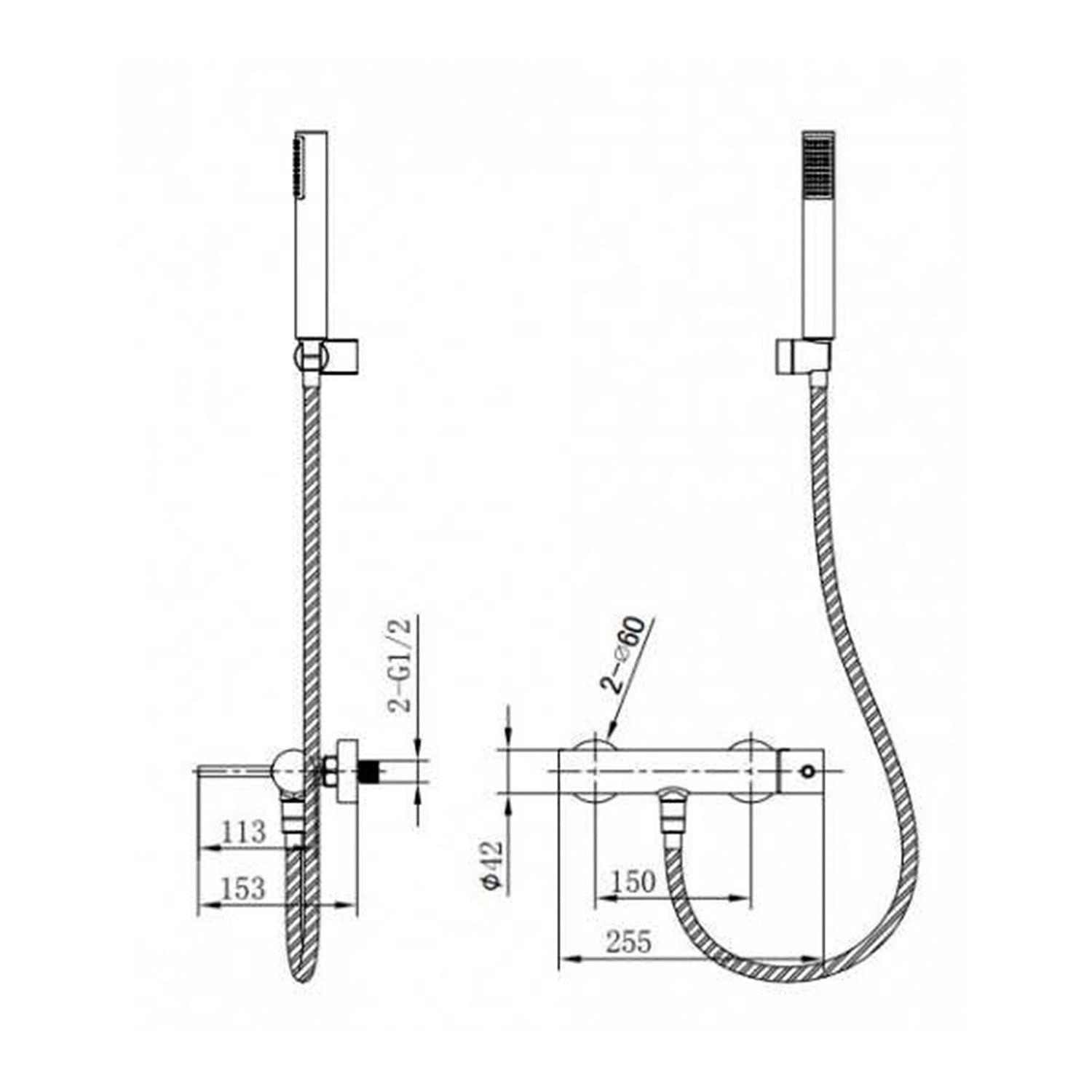 Miscelatore doccia Monza nikel spazzolat