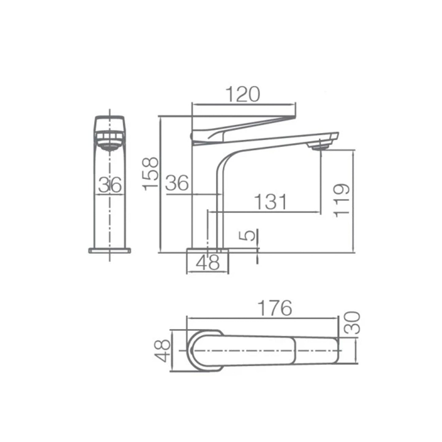 Miscelatore lavabo Nápoles black gun met