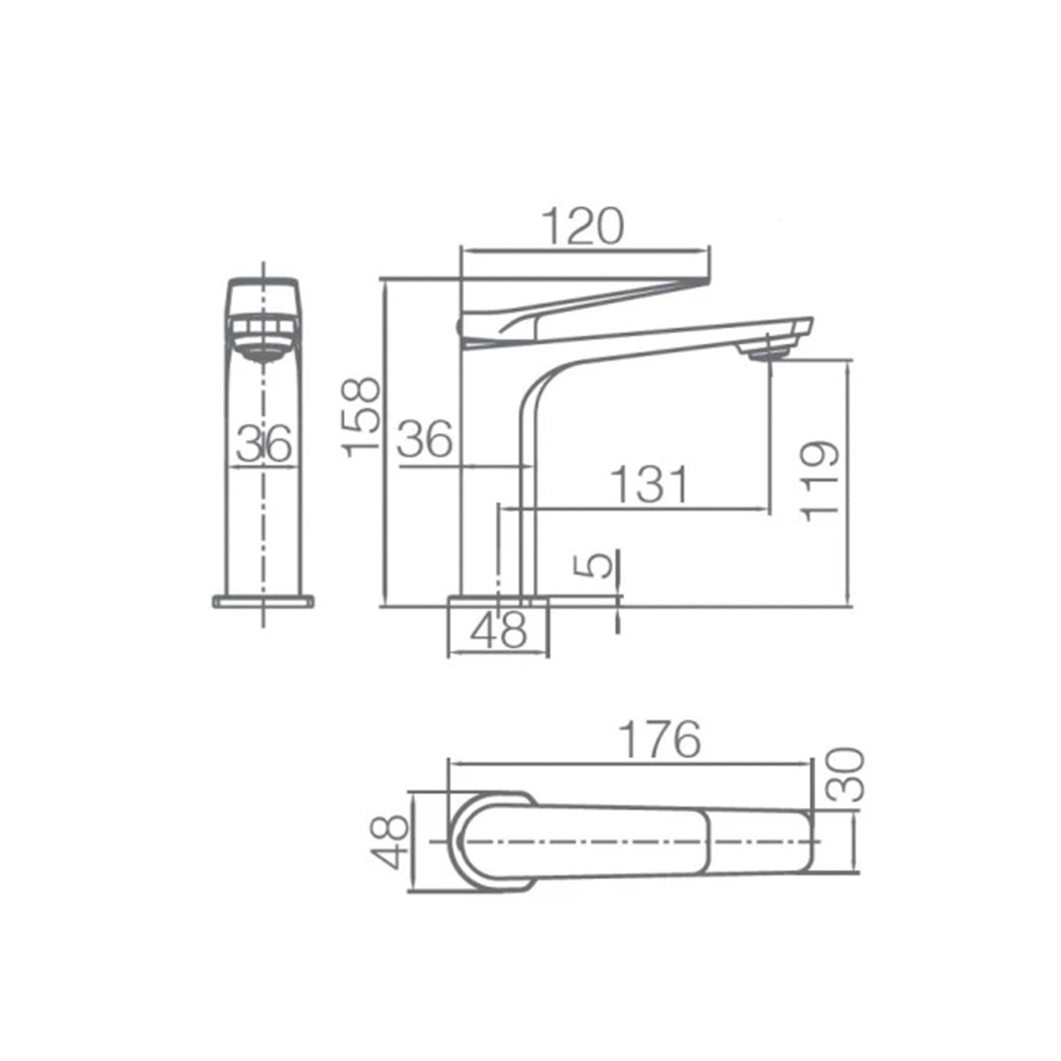 Miscelatore lavabo Nápoles black gun met