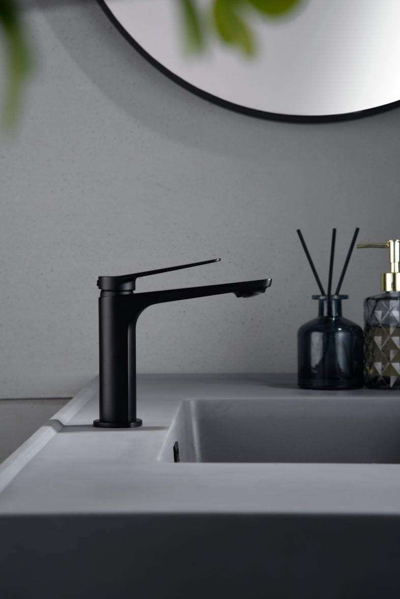 Miscelatore lavabo Nápoles nero opaco