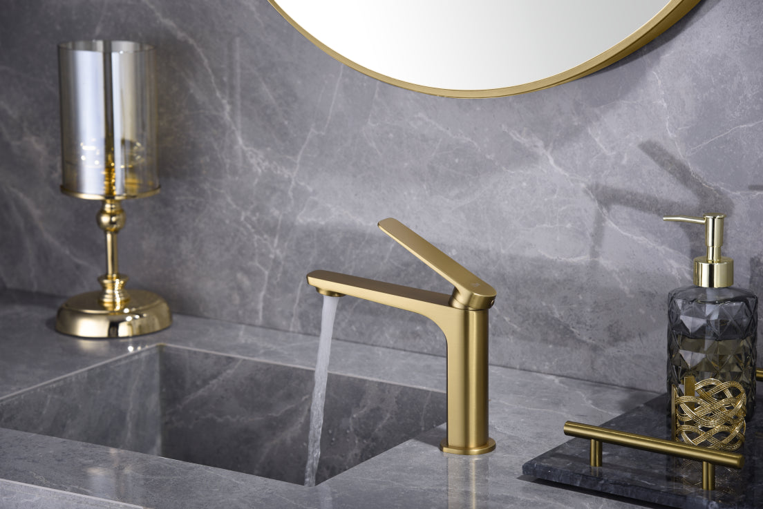 Miscelatore lavabo Nápoles oro spazzolat