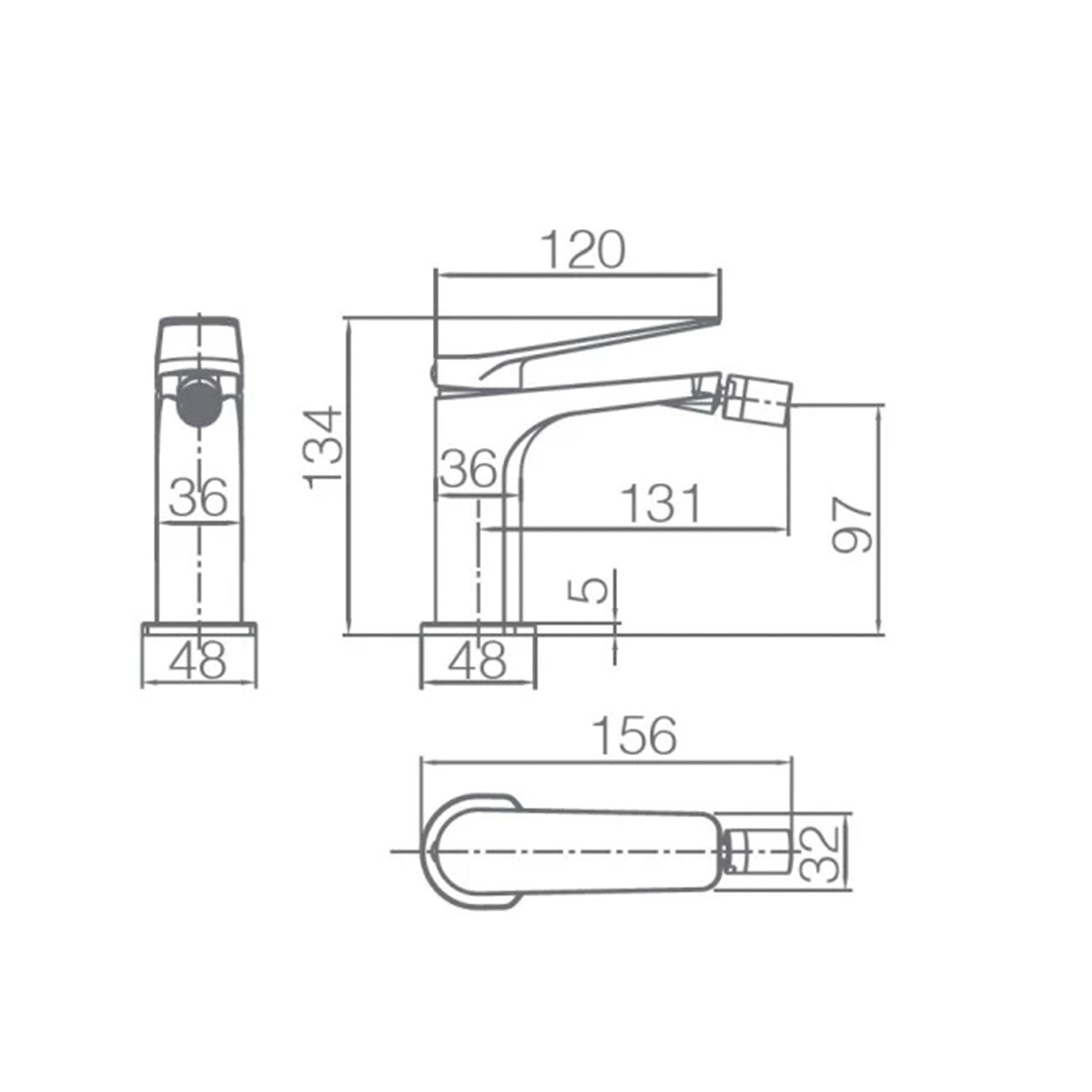 Miscelatore bidet Nápoles black gun meta