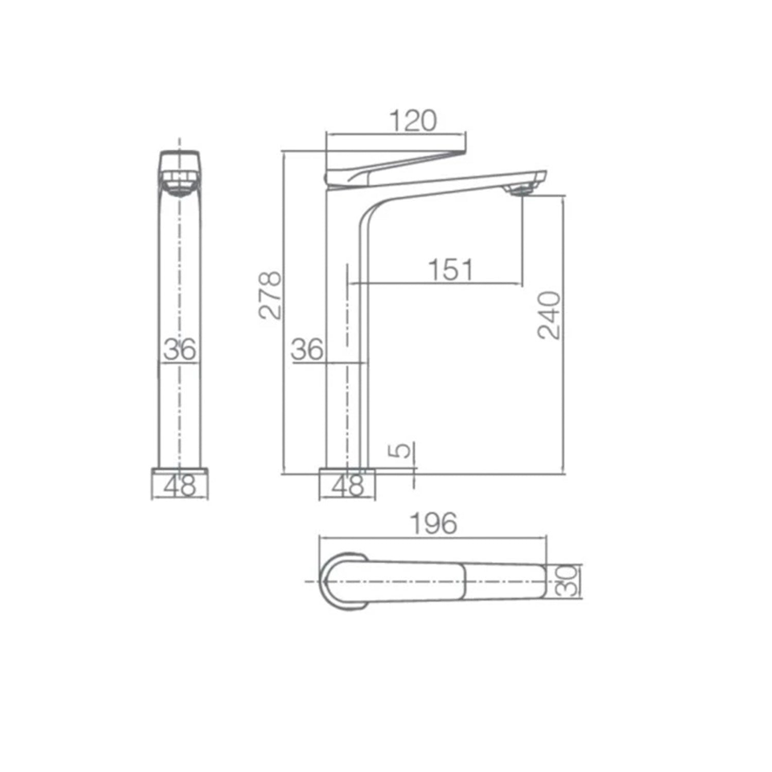 Miscelatore lavabo alto Nápoles oro spaz