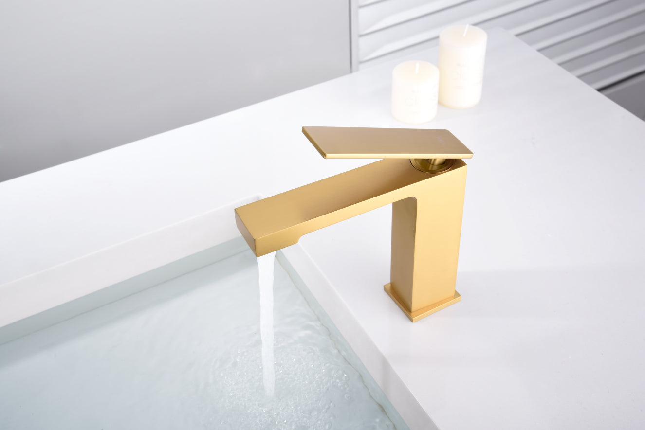 Miscelatore lavabo Pisa oro spazzolato