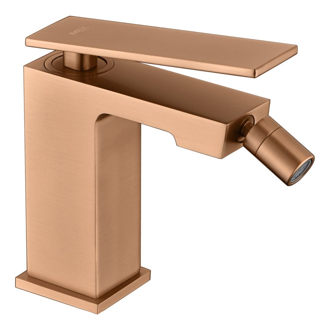 Miscelatore bidet Pisa oro rosa spazzala