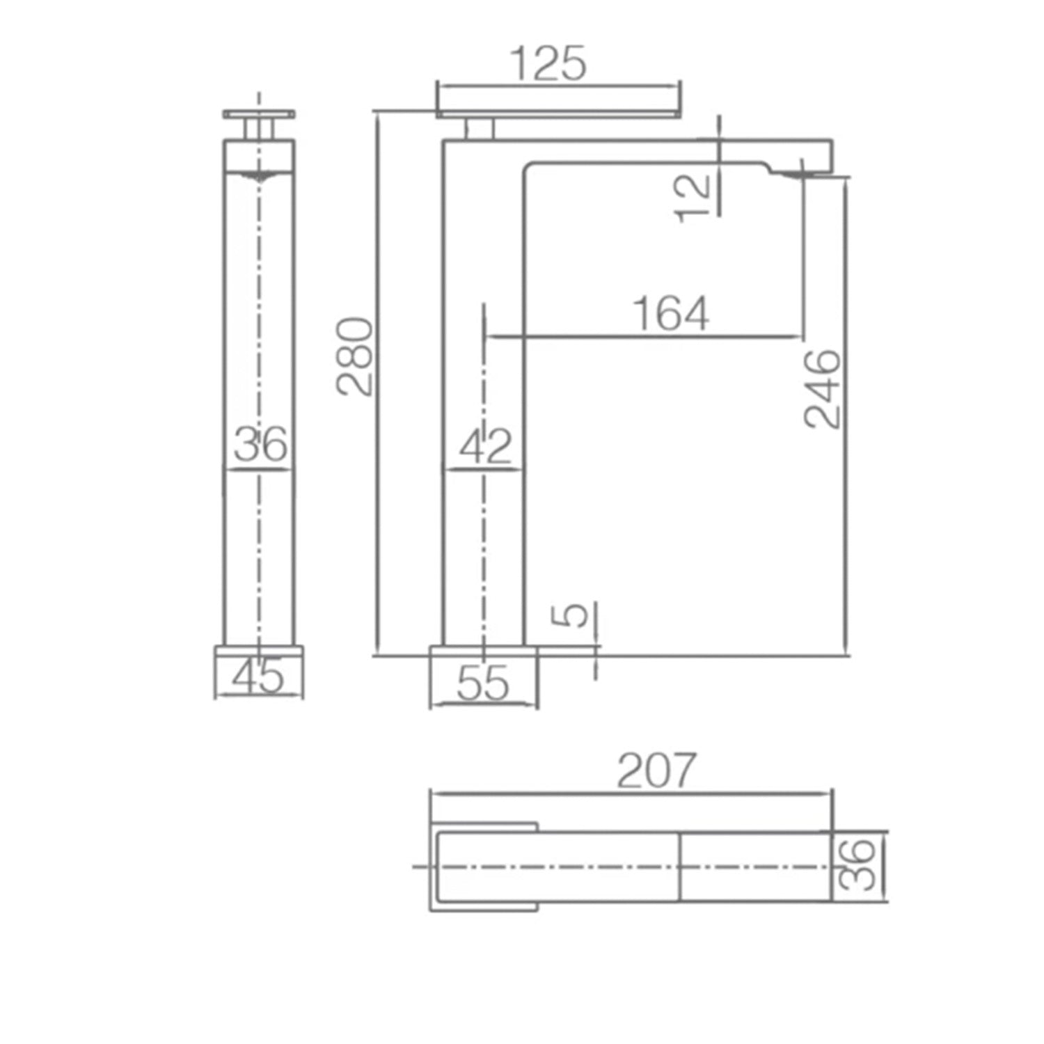 Miscelatore lavabo alto Pisa