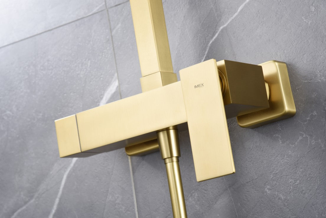 Colonna doccia miscelatore Pisa oro spaz