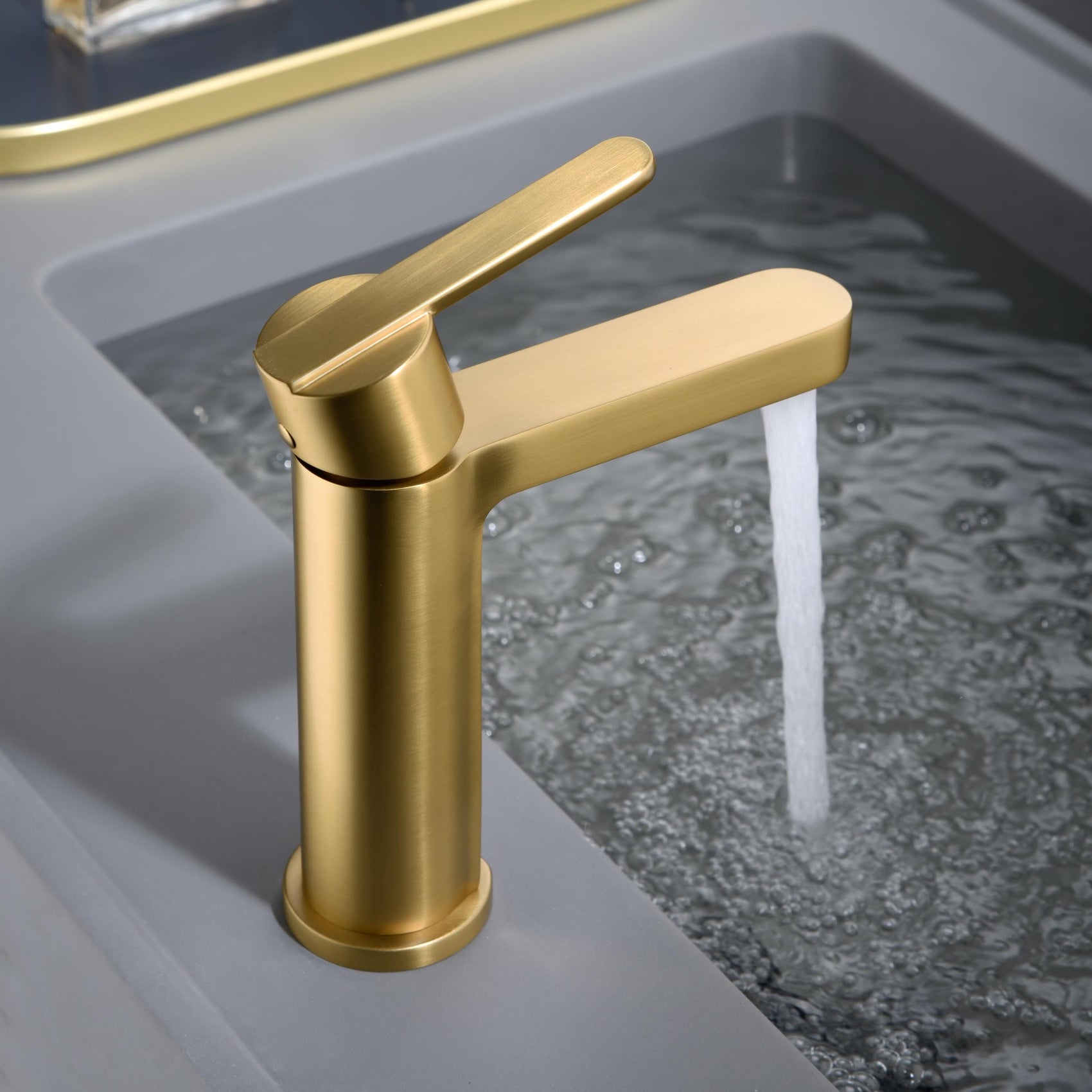Miscelatore lavabo Roma oro spazzolato