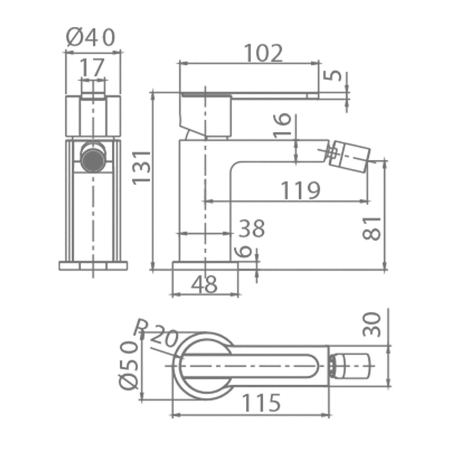 Miscelatore bidet Roma
