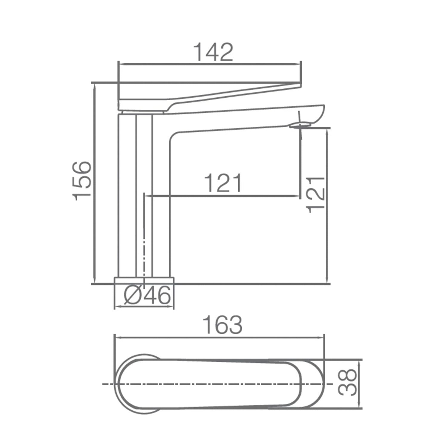 Miscelatore lavabo Dinamarca bianco opac