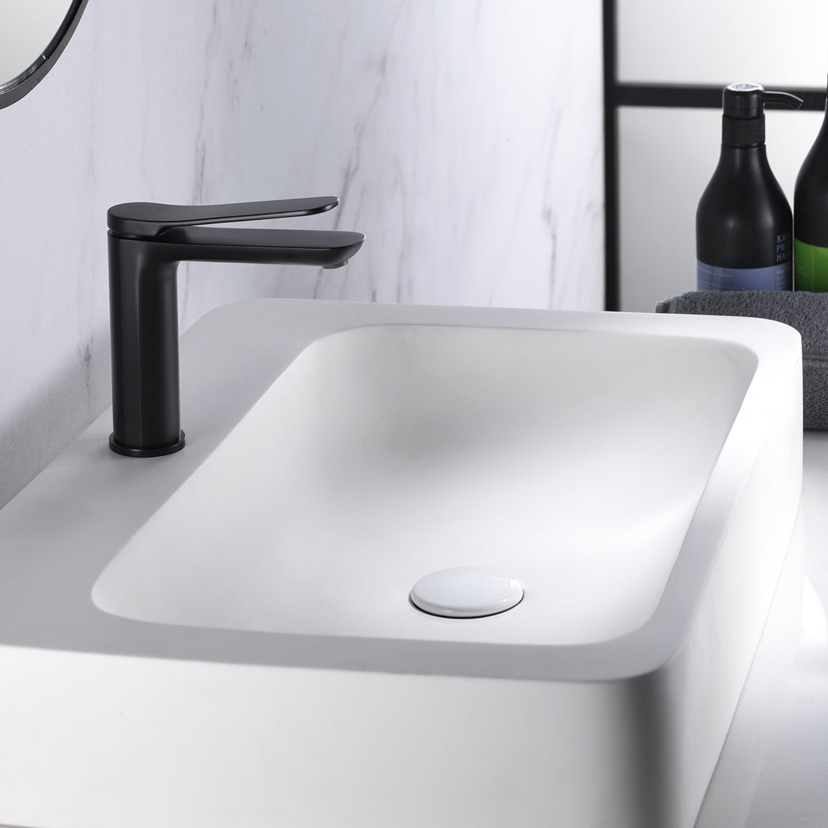 Miscelatore lavabo Dinamarca nero opaco