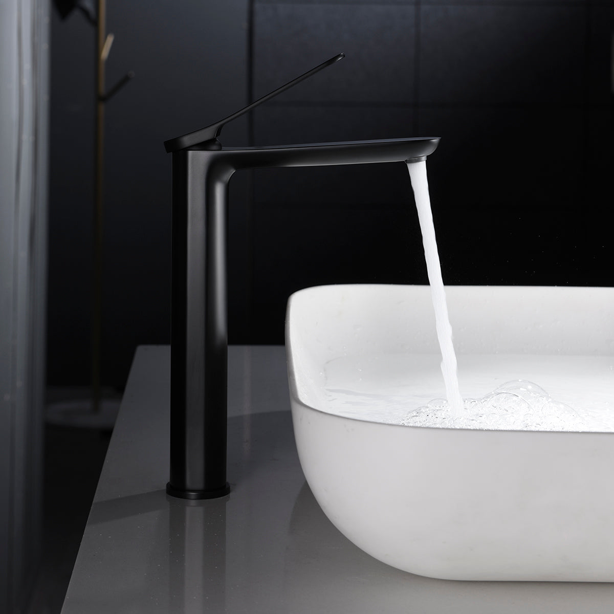 Miscelatore lavabo alto Dinamarca nero o